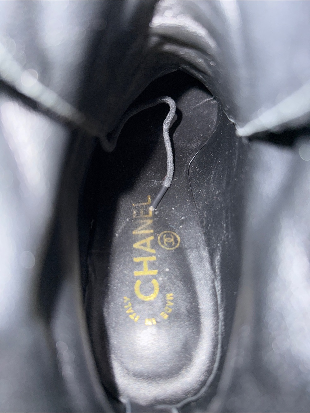 Chanel Black Suede Lace-Up Ankle Boots size 38 - Picture 4 of 6